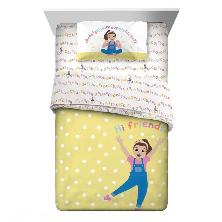 Ms. Rachel Kids Twin Bed in a Bag, 4Pc Bedding Set, Comforter and Sheets | Walmart (US)