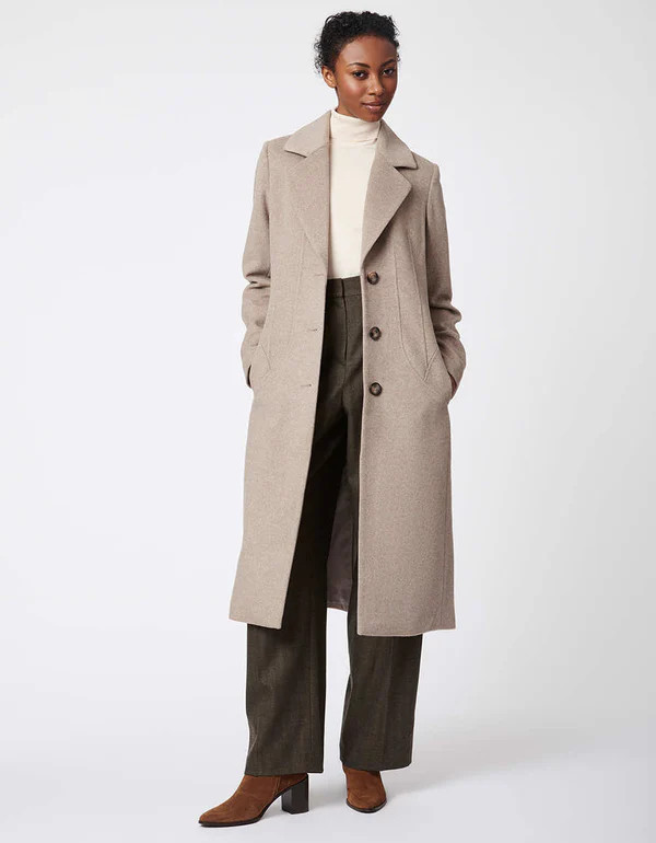 City Chic Long Wool Coat for Women | Bernardo Fashions