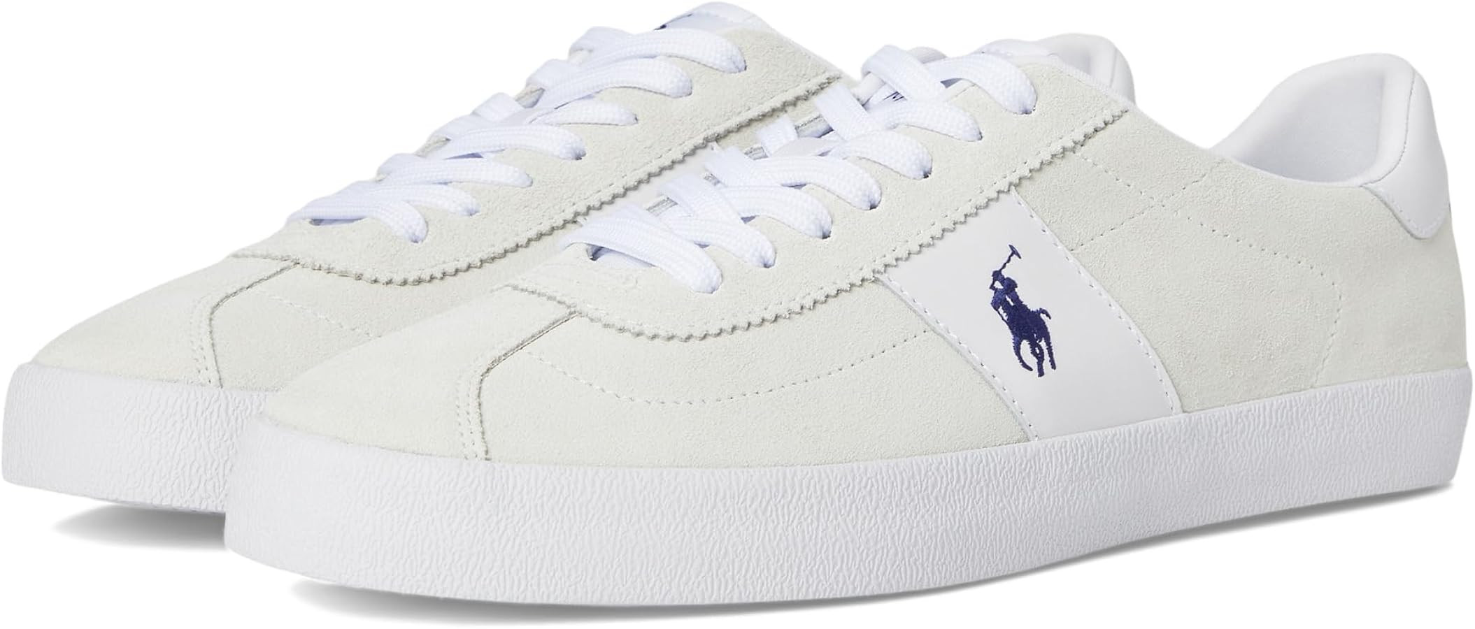 Polo Ralph Lauren Men's Court Vulc Leather-Suede Sneaker | Amazon (US)