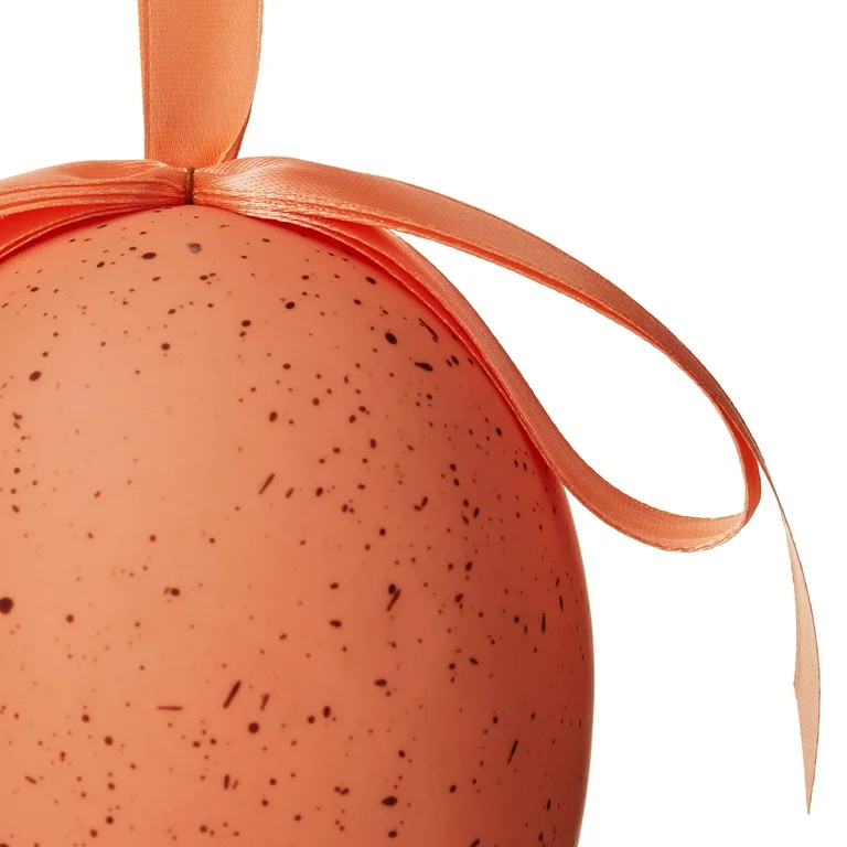 Easter Orange Speckled Jumbo Egg Decor, 6 in, by Way To Celebrate | Walmart (US)