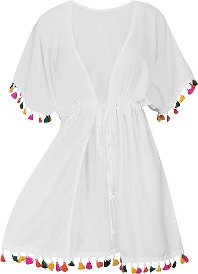 LA LEELA Women's Front Open Slouchy Kimono Cardigans | Amazon (US)