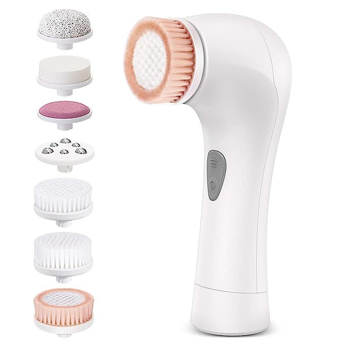 Facial Cleansing Brush, Waterproof Face Brush Skin Cleansing Scrub with 7 Heads, ETEREAUTY Spin B... | Amazon (US)