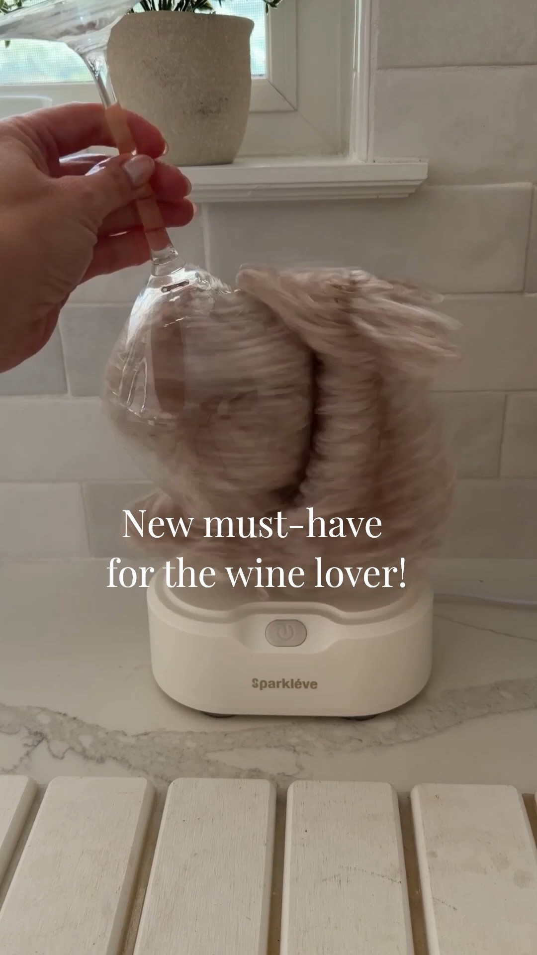 This wine glass polisher turned my cruddy wine glasses spotless and sparkling ✨