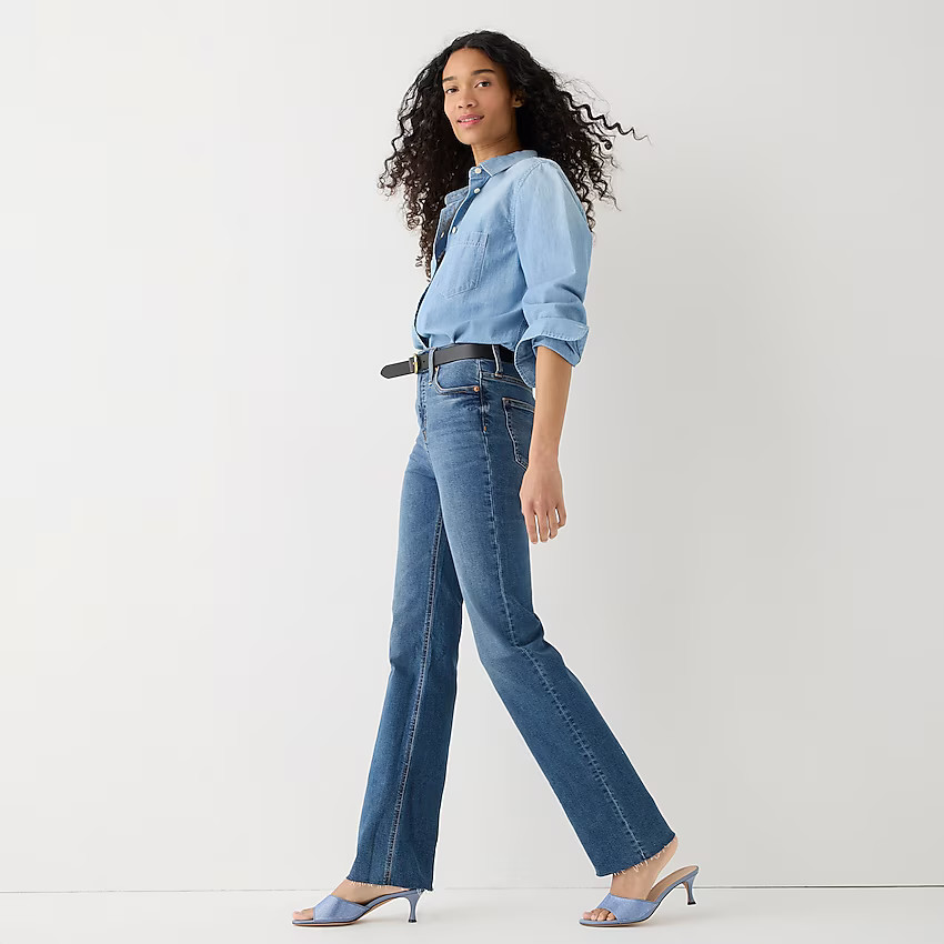 High-rise slim demi-boot jean in Surf wash | J. Crew US
