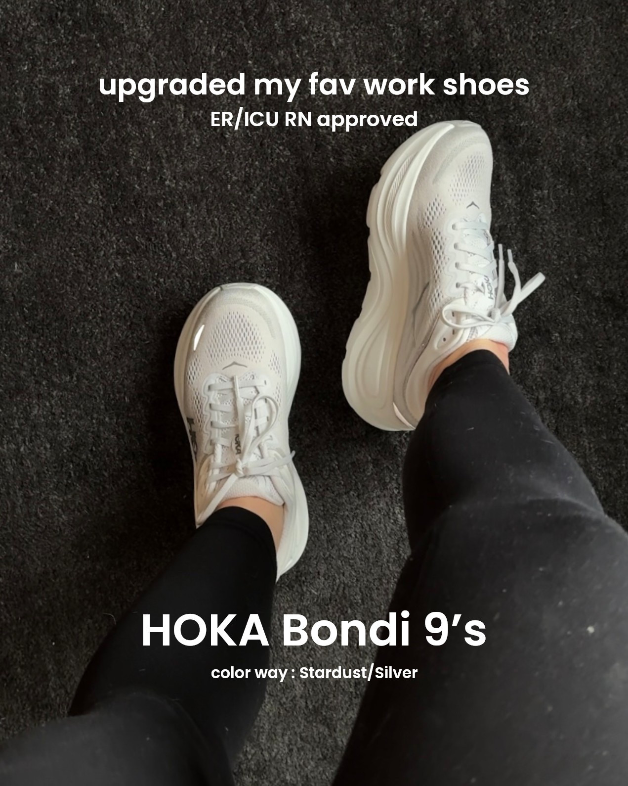 Upgraded my HOKA Bondi 7s to the Bondi 9s!!! These are only shoe that I can wear for a full 12 hr shift and not regret a thing. They are the most cushioned shoe they offer!! My last pair lasted for 4 years and I can still wear them!

#LTKWorkwear #LTKootd #LTKActive
