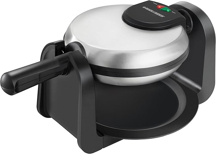 BLACK+DECKER Flip Waffle Maker, Silver, WM1404S, 4 Belgian Waffles | Amazon (US)