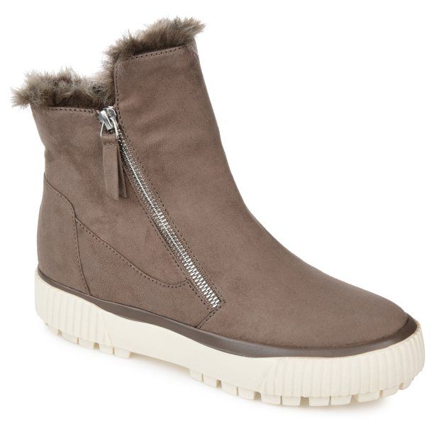 Brinley Co. Womens Comfort Foam™ Zip-Up Wedge Bootie - Walmart.com | Walmart (US)