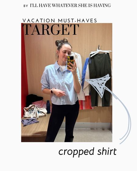 Cropped shirt from Target - perfect for vacation outfit or for casual outfit

#LTKfindsunder50 #LTKswim #LTKtravel