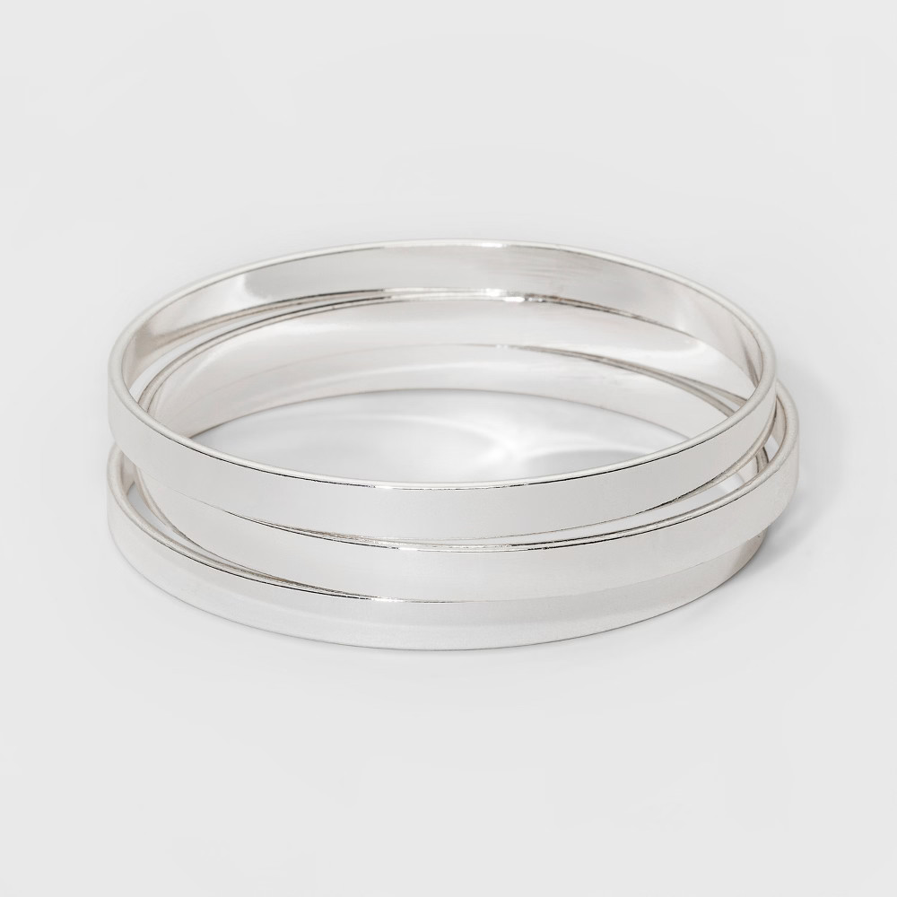 Bangle Bracelet 3pc - A New Day Silver | Target
