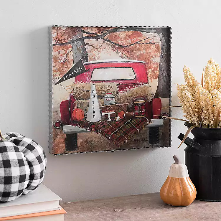 Red Truck Tailgate Time Framed Art Print | Kirkland's Home