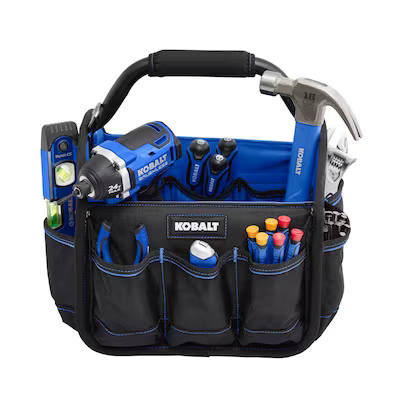 Kobalt Blue Black Polyester 12-in Tool Tote | Lowe's