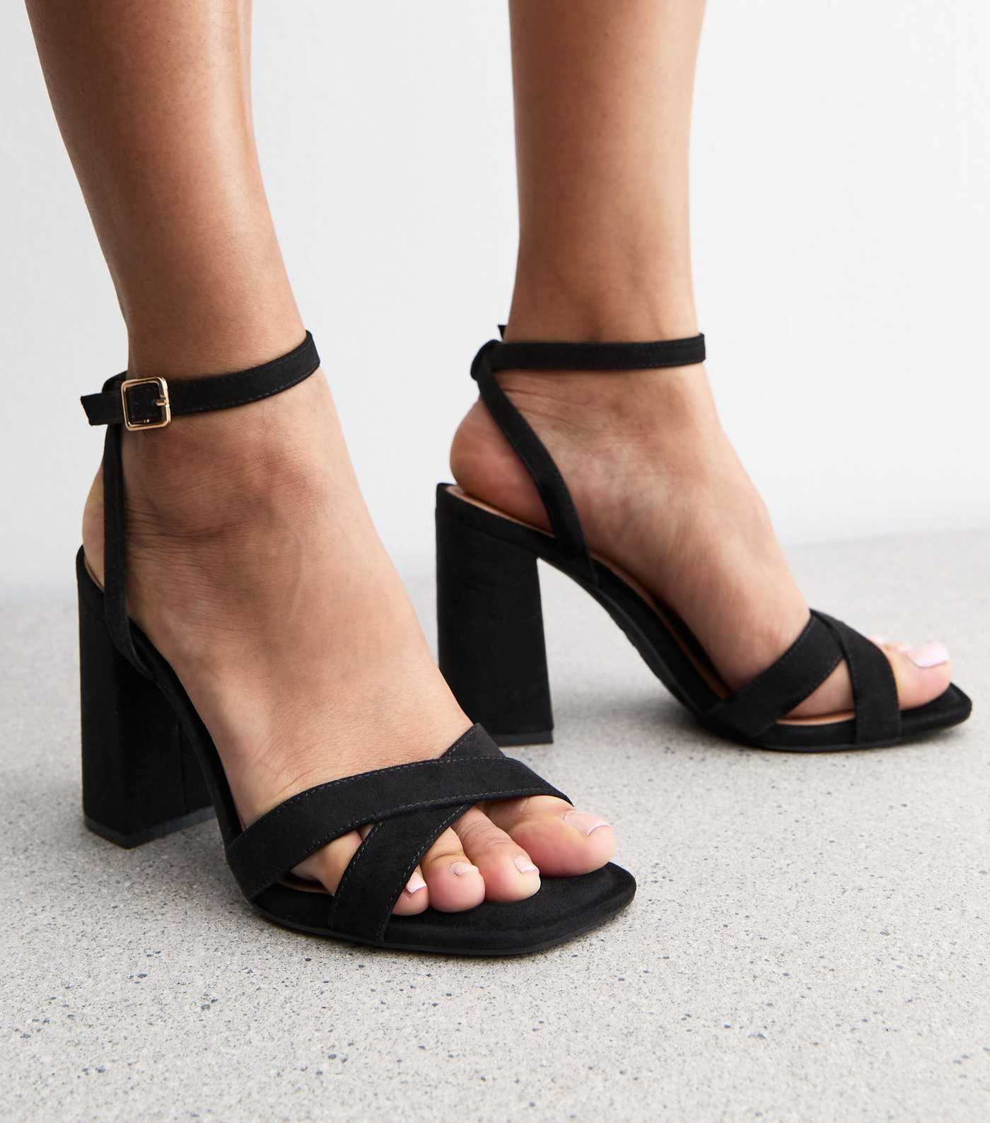 Black Faux Suede Sandals
						
						Add to Saved Items
						Remove from Saved Items | New Look (UK)