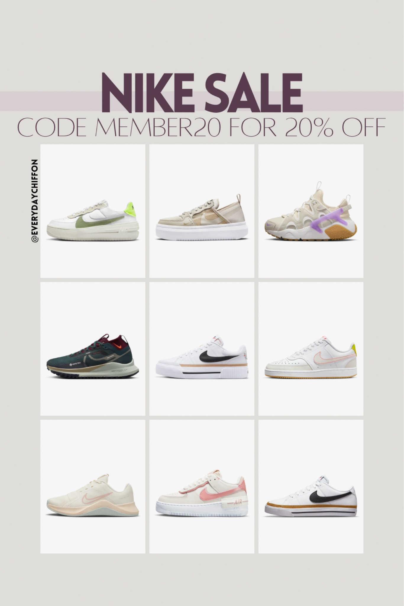 20 off nike discount hot sale code