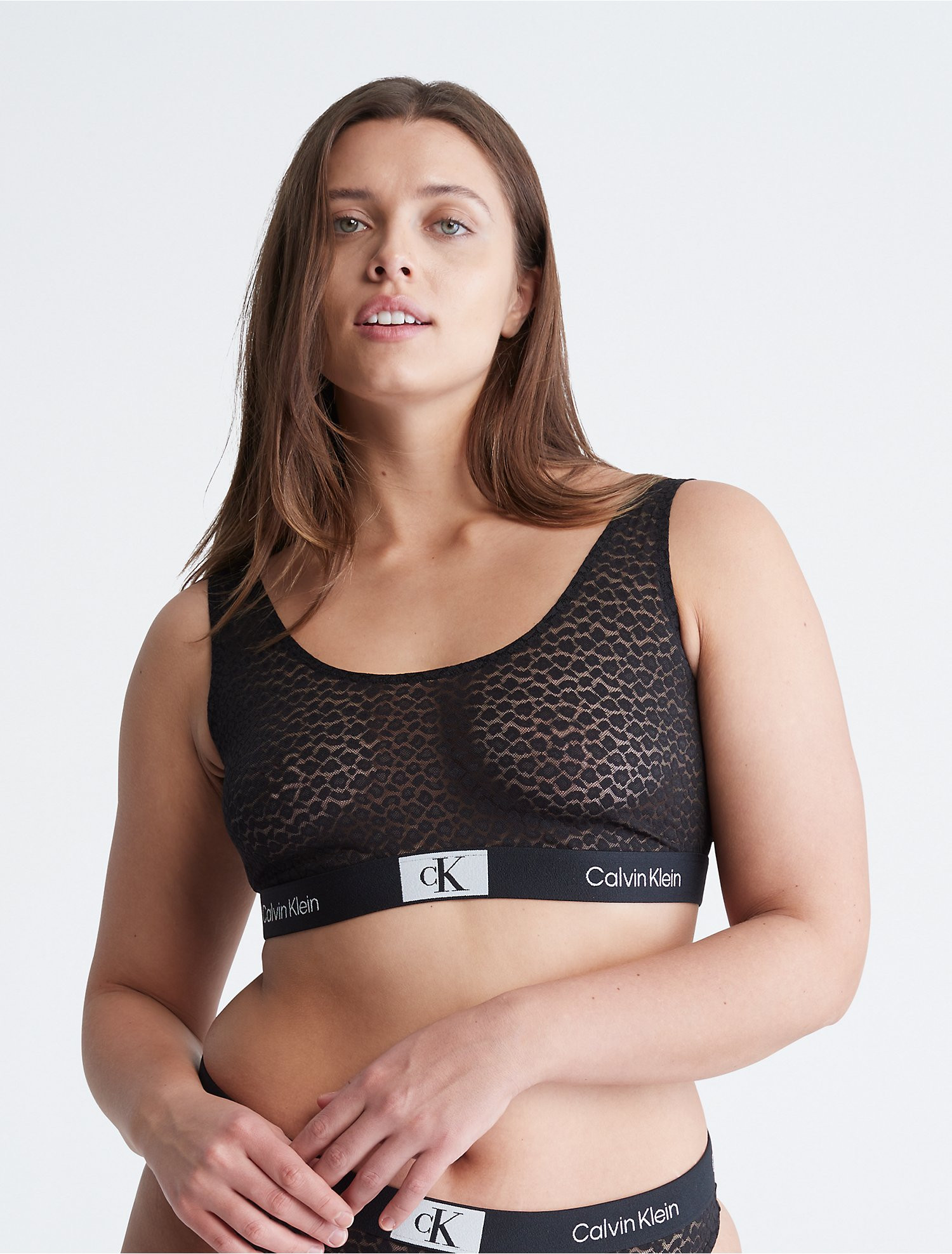 Calvin Klein 1996 Plus Size Sheer Lace Unlined Bralette | Calvin Klein | Calvin Klein (US)