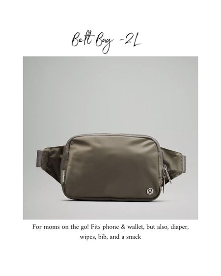 For moms with babies and toddlers, this is so useful. You can fit your wallet and phone, but also a diaper, wipes, bib, a snack, and more! I love this larger 2L size of this popular Lululemon belt bag 

#LTKitbag #LTKkids #LTKfamily