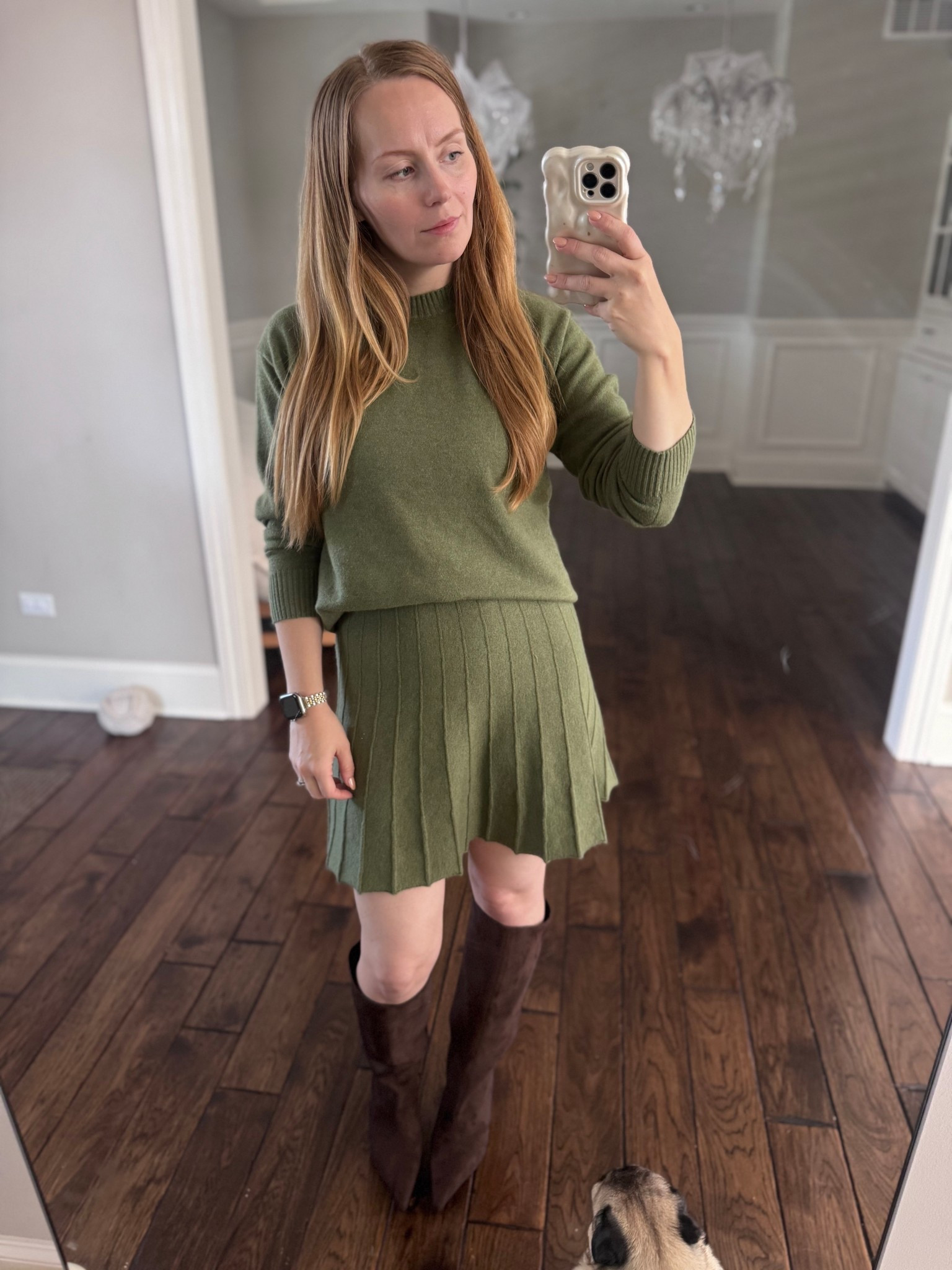 Could not be happier that crispy fall weather is here… that means I finally can wear boots again 👌🏻

Fall style, sweater set, skirt, green, autumn, brown suede boots

#LTKSeasonal #LTKFindsUnder50