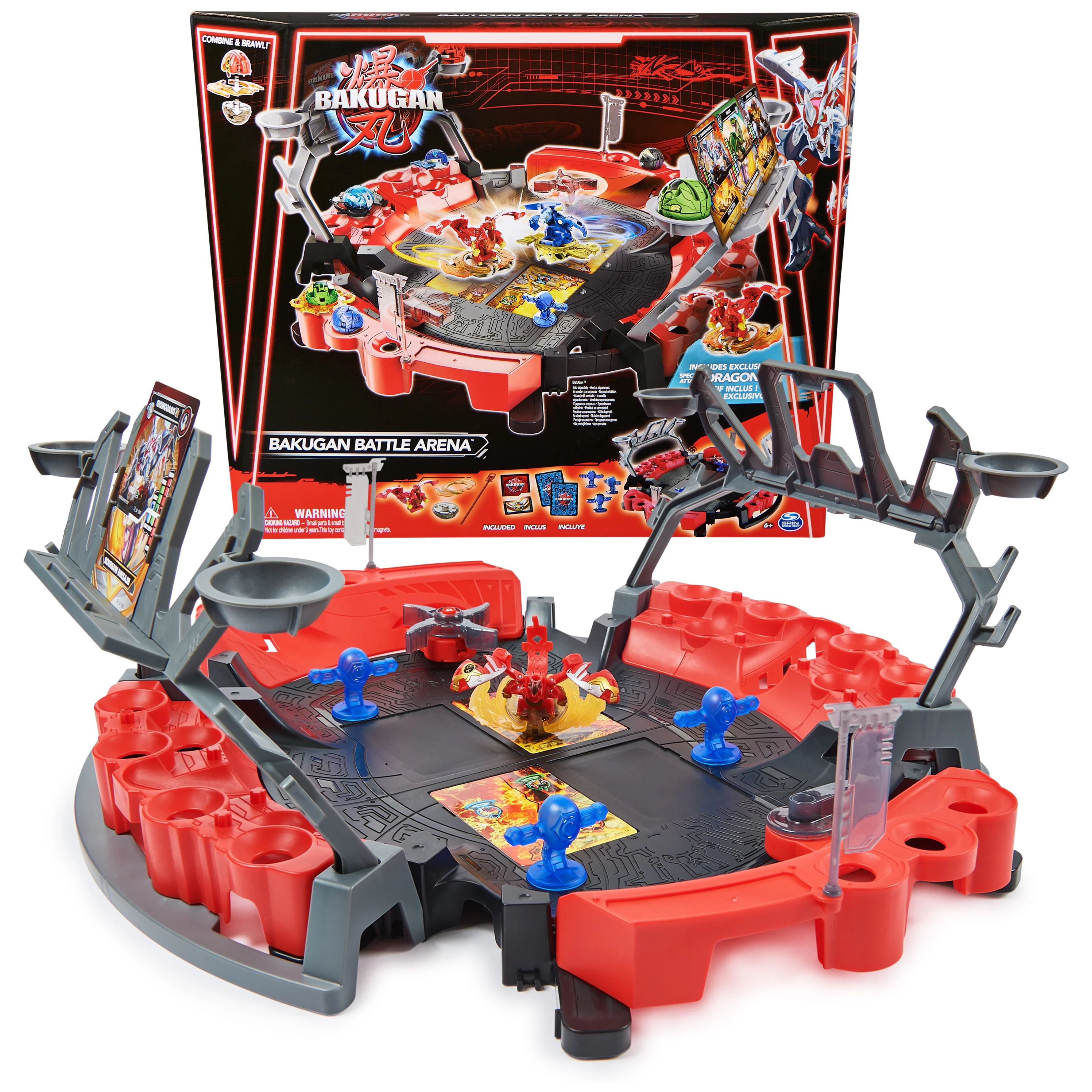 Bakugan Battle Arena Playset with Special Attack (Spinning) Dragonoid Action Figure | Walmart (US)