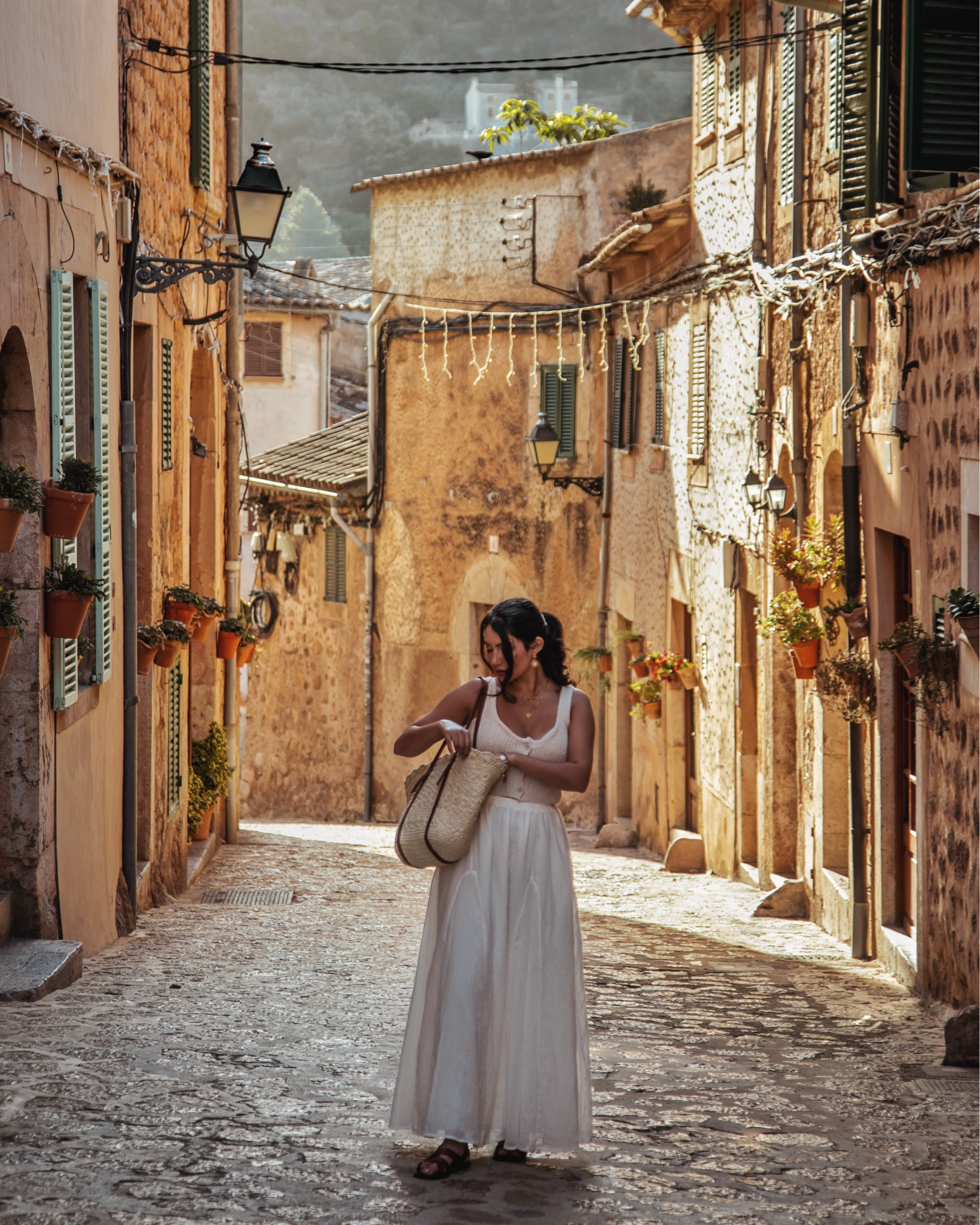A casual, comfortable summer look featuring the perfect white maxi skirt and straw tote bag 

#LTKtravel #LTKeurope