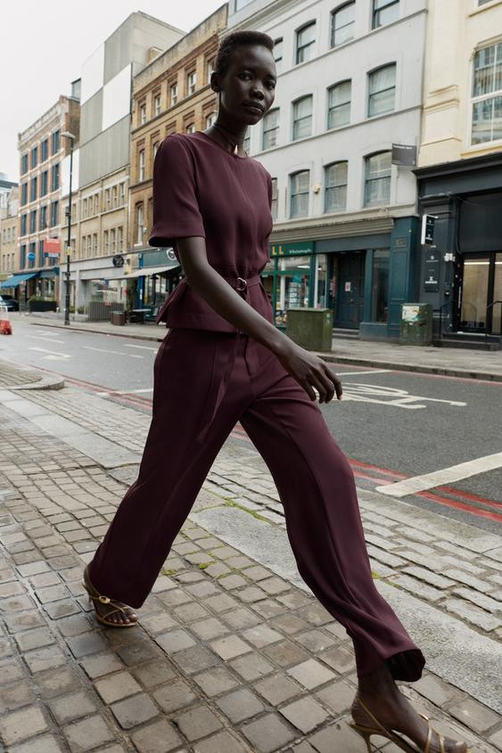 SEAMED STRAIGHT LEG PANTS | Zara US