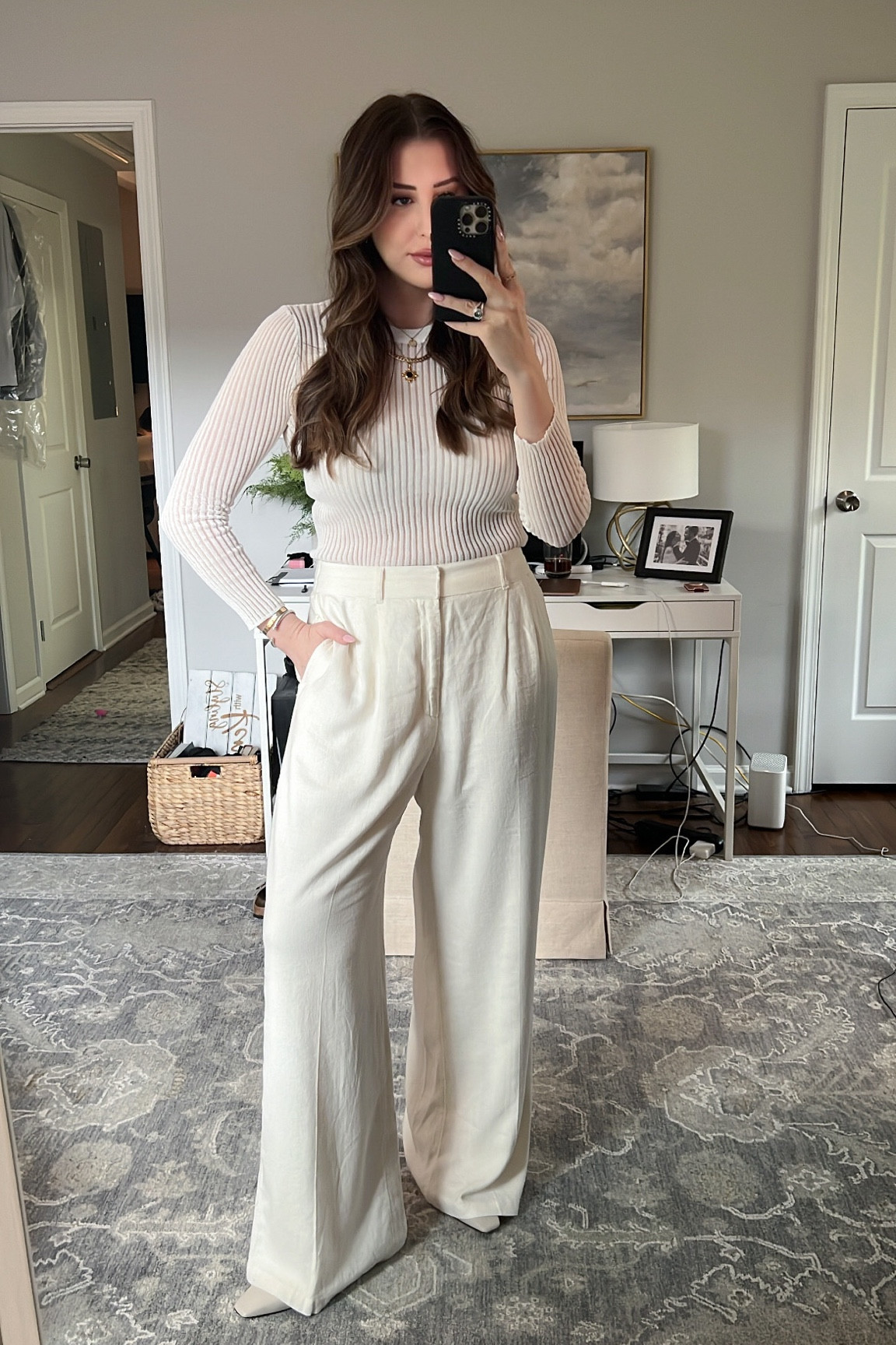 today’s all white outfit - shirt is old Zara but linked a similar style! Wearing a size medium in the Abercrombie trousers 

Abercrombie Wide Leg Pants | Trousers | capsule wardrobe

#LTKstyletip #LTKFind #LTKunder100