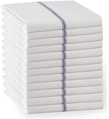 Kitchen Towel Set - 100% Cotton Kitchen Towels, Reusable Dish Cloths, Blue Dish Towels for Kitchen,  | Amazon (US)
