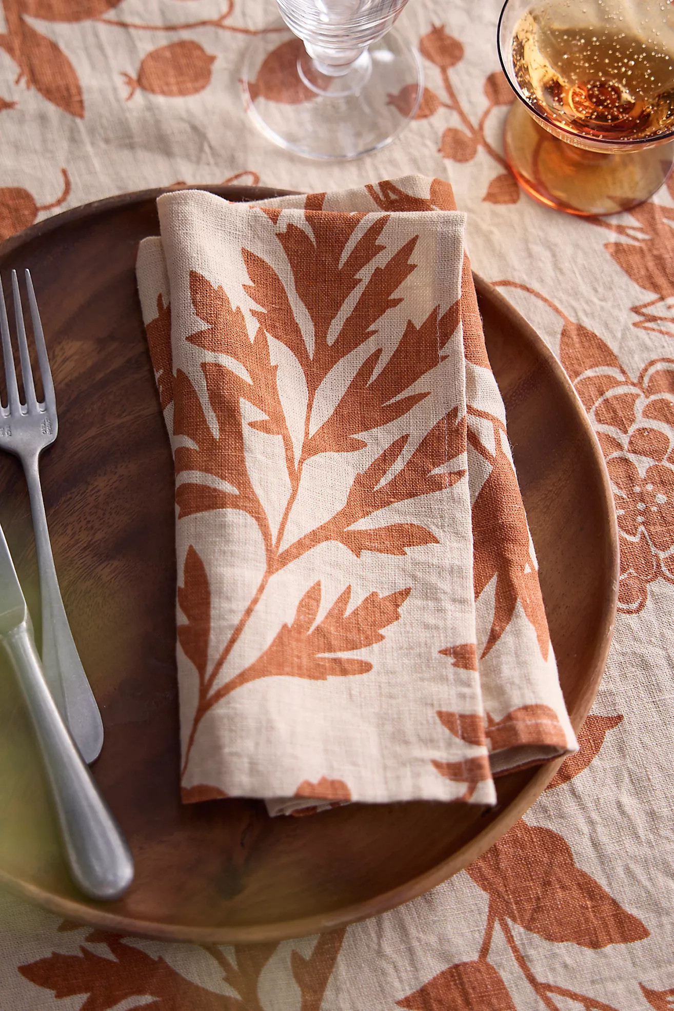 Autumn Botanicals Napkins, Set of 2 | Anthropologie (US)