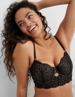 Aerie Real Power Balconette Lightly Lined Be Free Lace Bra | American Eagle Outfitters (US & CA)