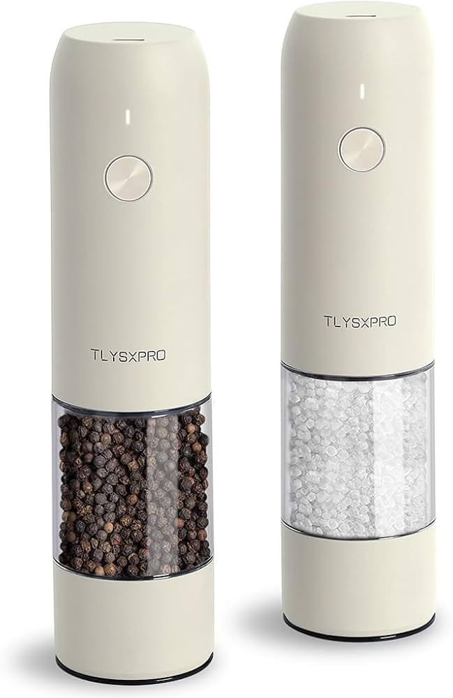 Electric Salt and Pepper Grinder Set, USB Rechargeable, Automatic Salt and Pepper Mill Grinder wi... | Amazon (US)