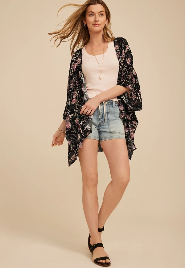 Paisley Floral Kimono | Maurices