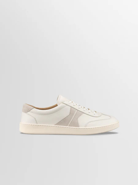 Monza Leather & Suede Sneaker in Bone | Koio