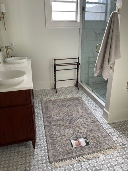 Bathroom rug. #rugrunner #masterbath #vintagemodern

#LTKunder50 #LTKhome