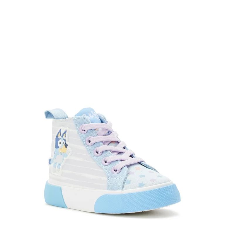 Bluey Toddler Girls Bluey and Bingo High-Top Lace-up Sneaker | Walmart (US)