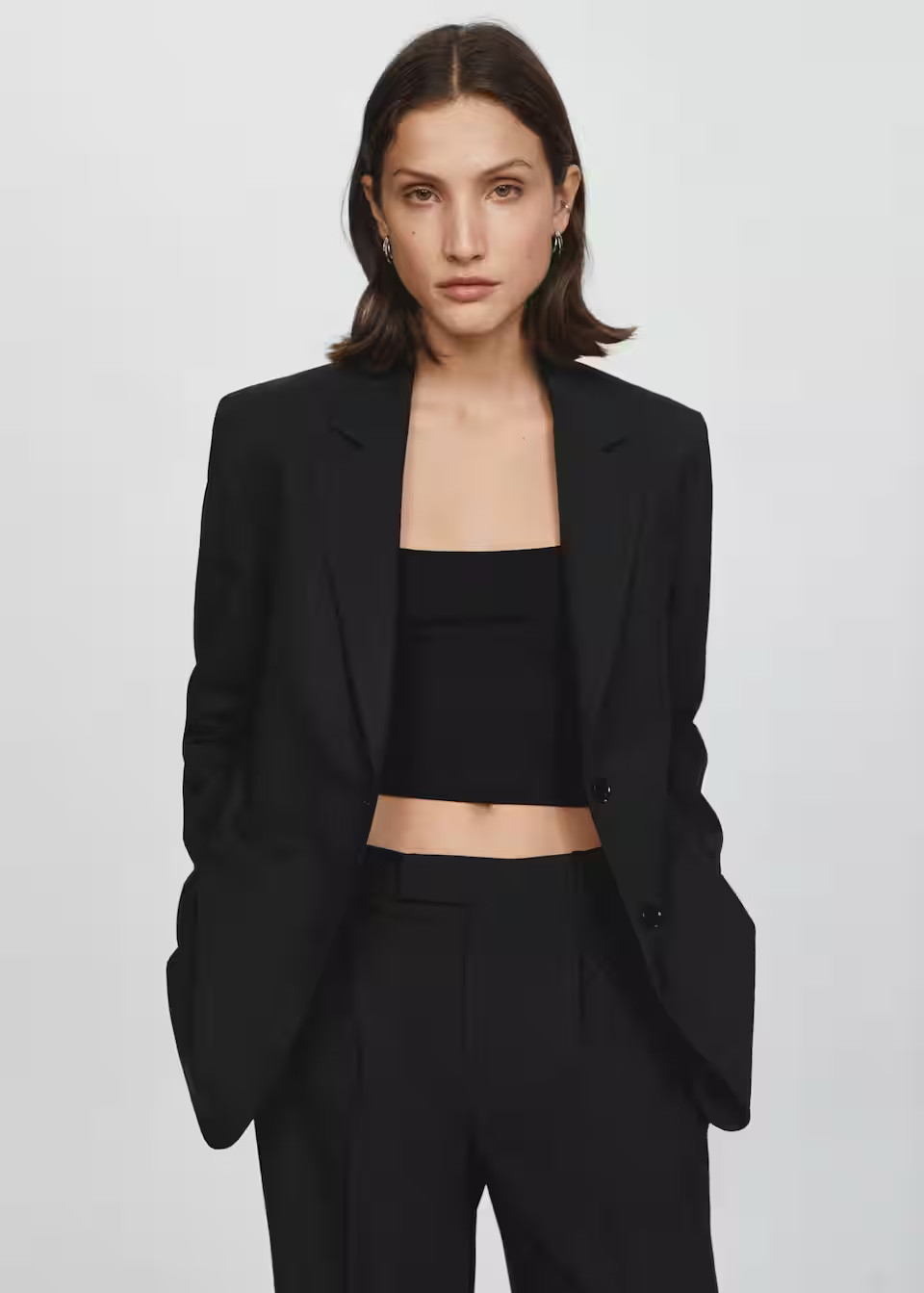 Suit blazer with buttons -  Women | Mango USA | MANGO (US)