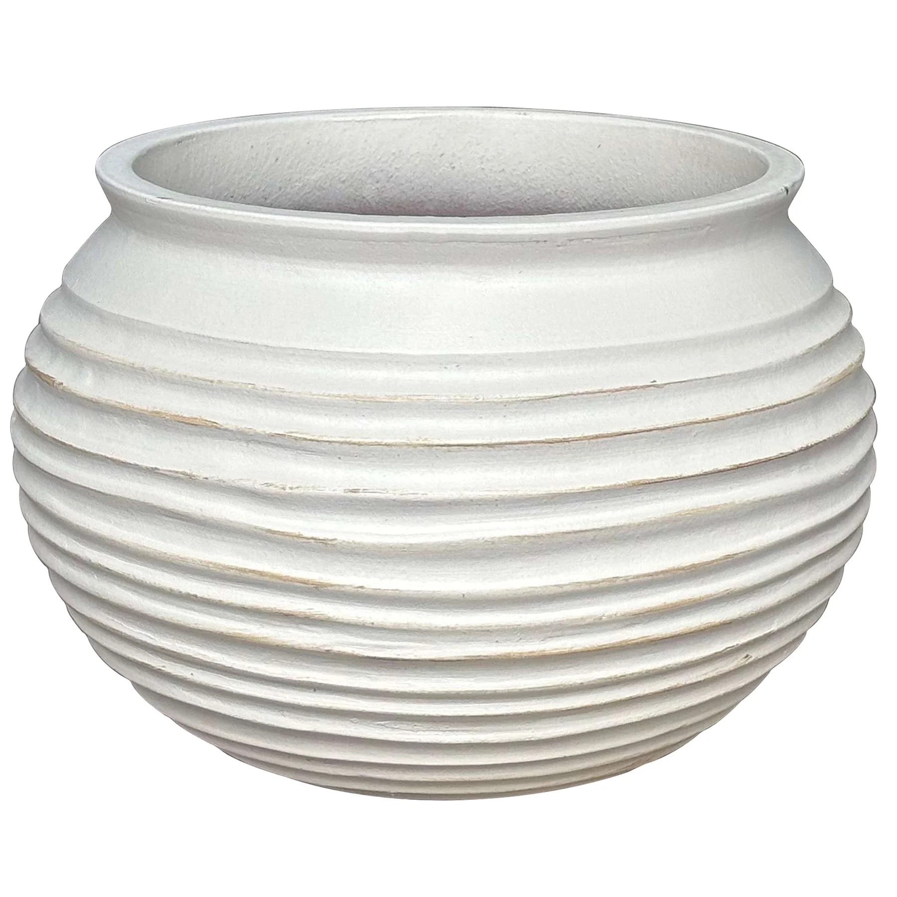 Better Homes & Gardens Medium 10in Diameter White Dune Ceramic Planter | Walmart (US)