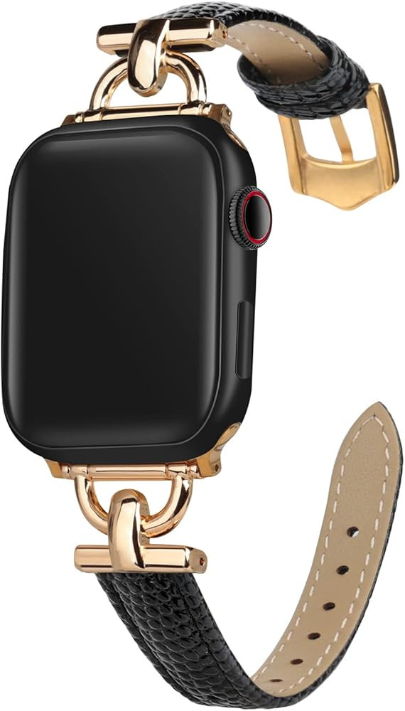 Leather Band Compatible with Apple Watch Band Women 41mm 40mm 38mm 45mm 44mm 42mm 49mm Ultra 2, D... | Amazon (US)