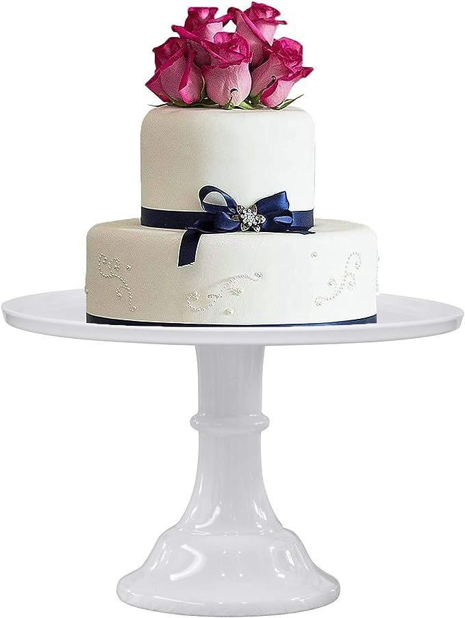Round Cake Stand White 11" Melamine Cake Display Stand Dessert Cupcake Display Tray for holiday,G... | Amazon (US)