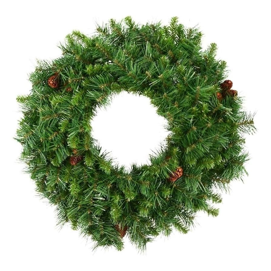 Vickerman 60" Cheyenne Pine Artificial Christmas Wreath with 860 PVC Tips - Indoor and Outdoor Us... | Amazon (US)