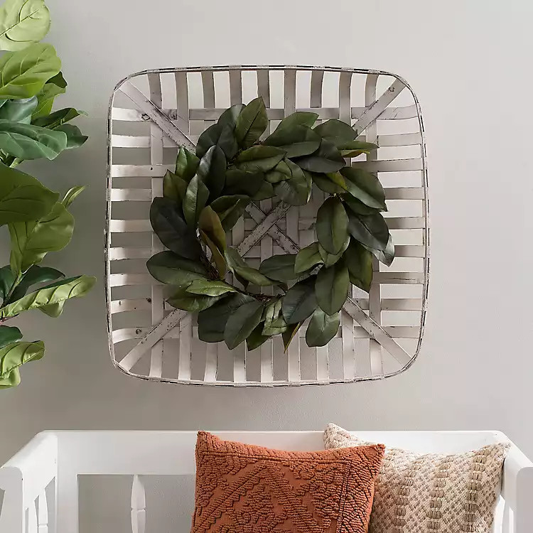 White Tobacco Basket, 29 in. | Kirkland's Home