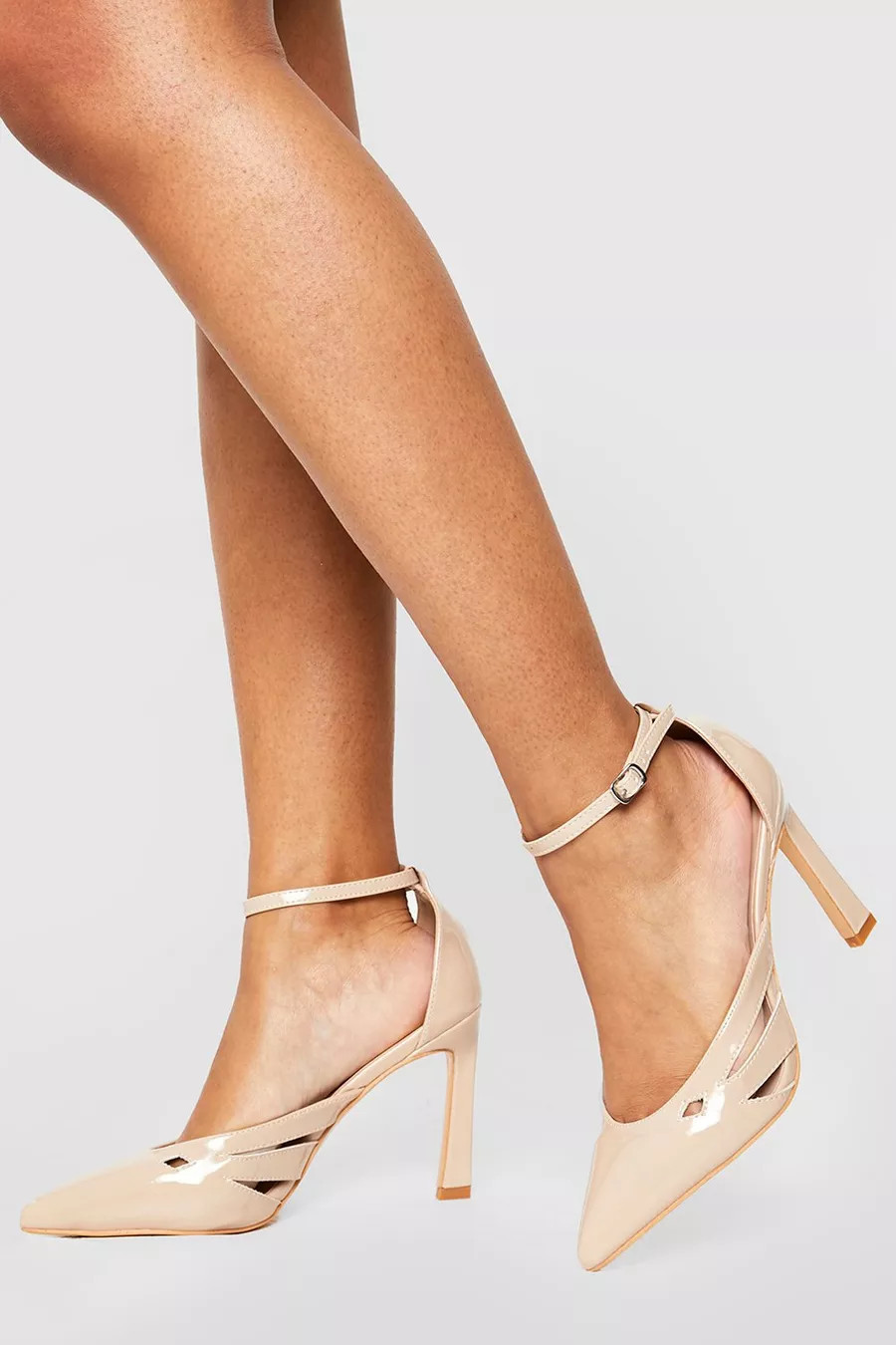 Wide Fit Cut Out Detail Two Part Stiletto Court Heel | Boohoo.com (UK & IE)