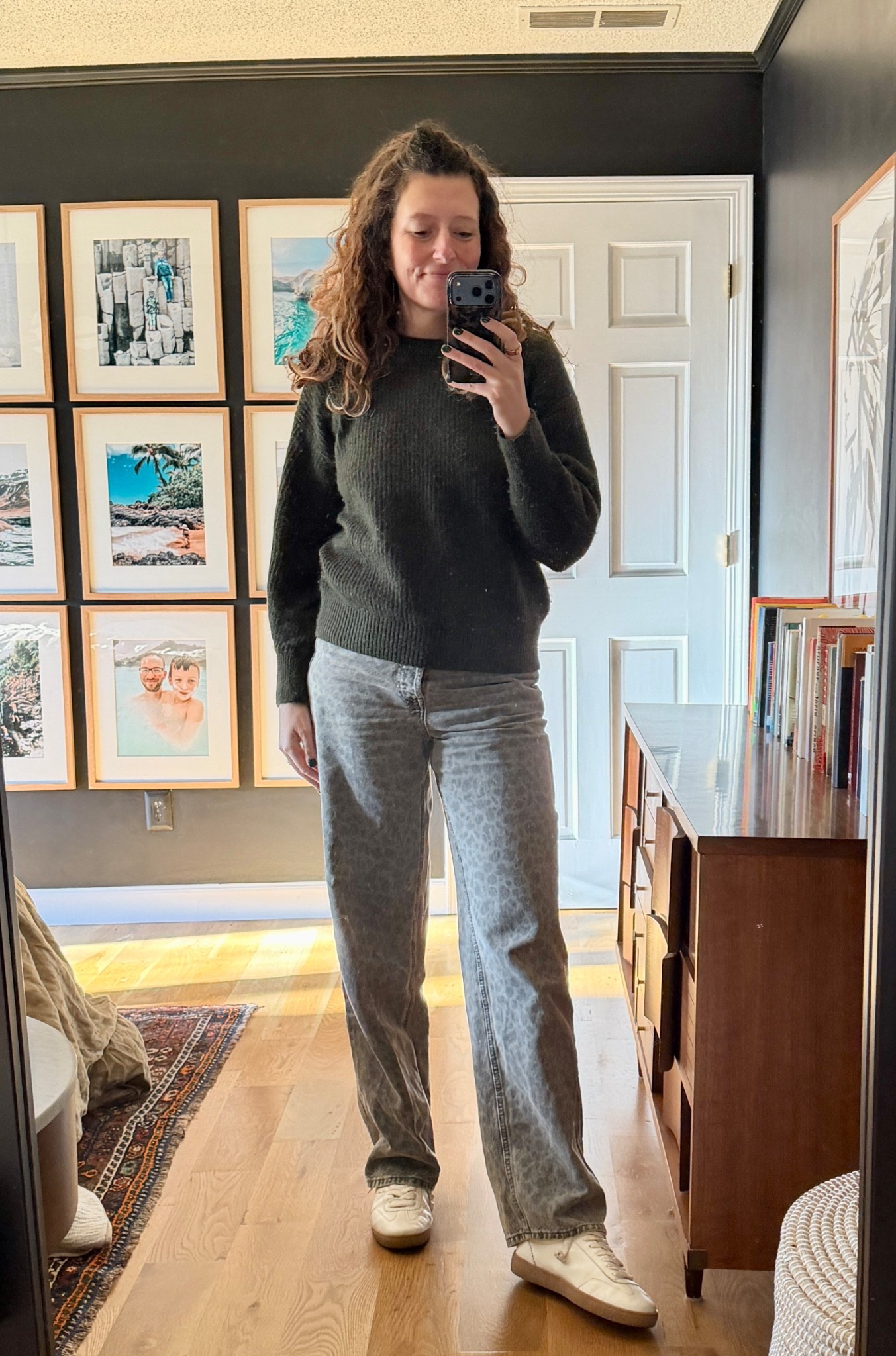 My favorite sweater - I have it in three colors. Love the leather shoes, too. Size up 1/2 size and they need a few wears to break them in. 

#LTKootd #LTKMidsize #LTKOver40