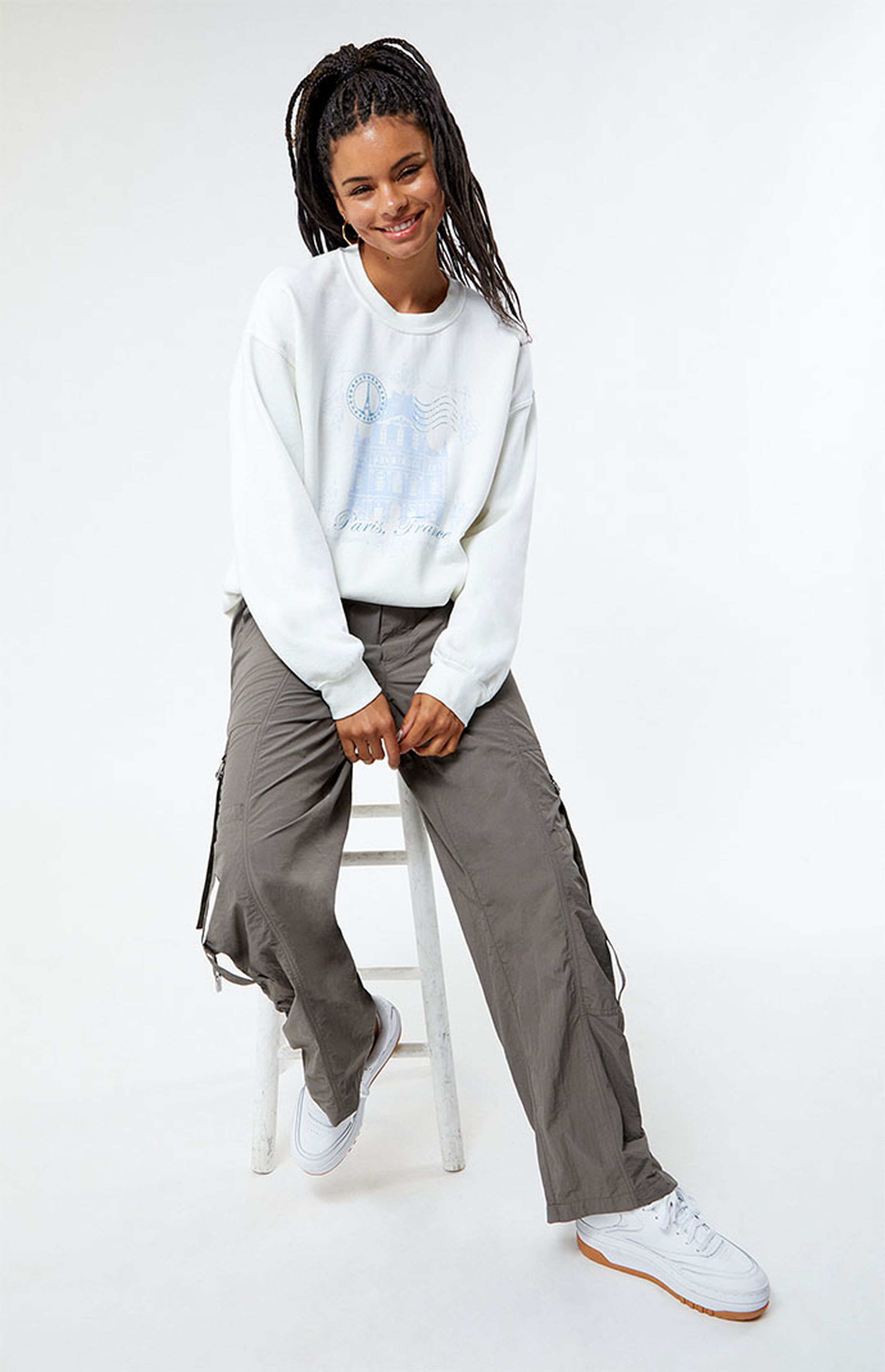 Golden Hour Paris Louve Building Crew Neck Sweatshirt | PacSun