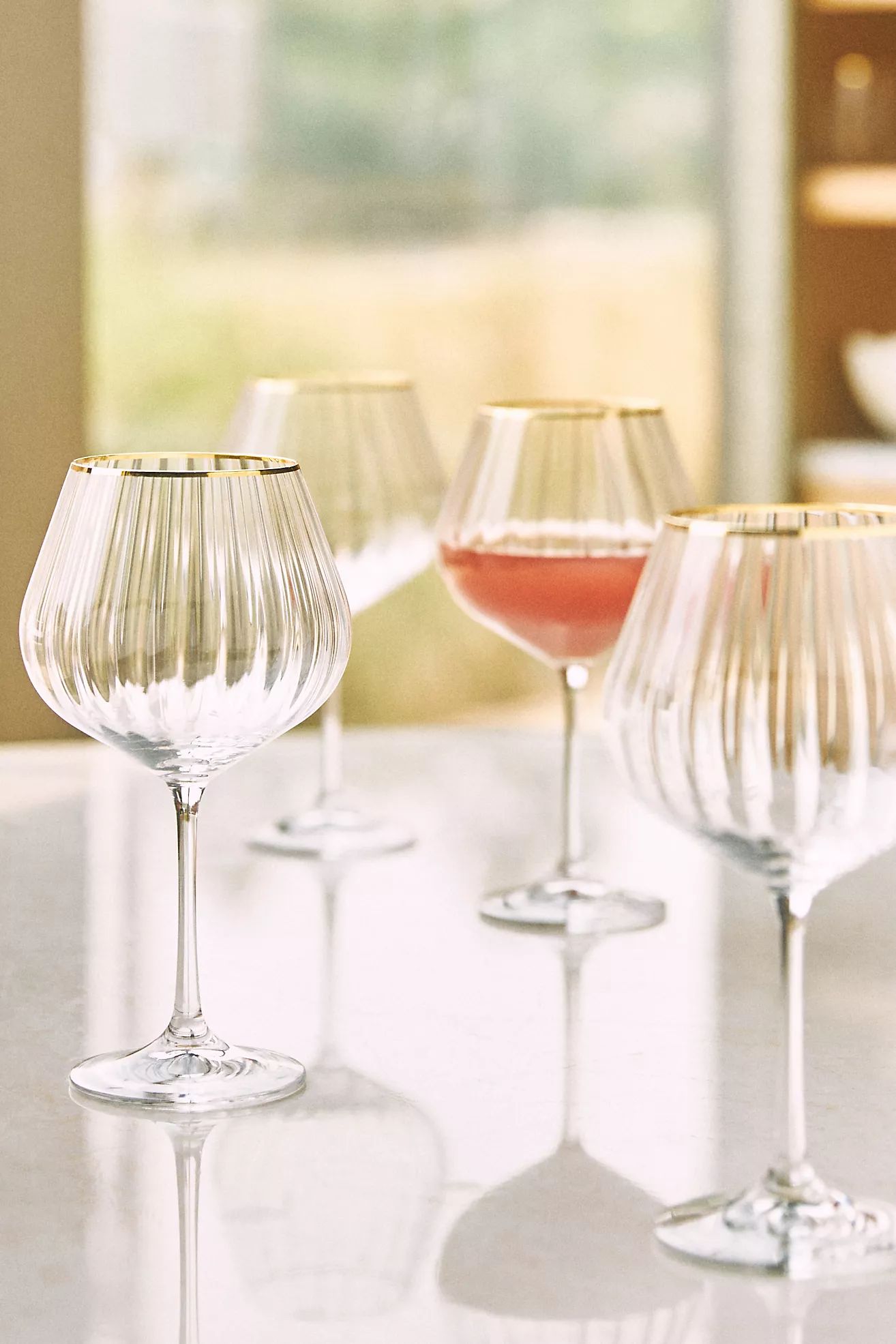 Waterfall Red Wine Glasses, Set of 4 | Anthropologie (US)