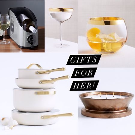 A few must haves from Crate & Barrel for her this holiday season! 🫶🏼🎄❤️

Carraway pans in cream & gold, gold rimmed coup and cocktail glasses, smoked cedar candle, and wine chiller.

#CrateAndBarrel #Carraway #Coup #Cocktail #Gifts #GiftIdeas #Cedar #Candle #Wine #WineChiller 

#LTKHoliday #LTKhome #LTKGiftGuide