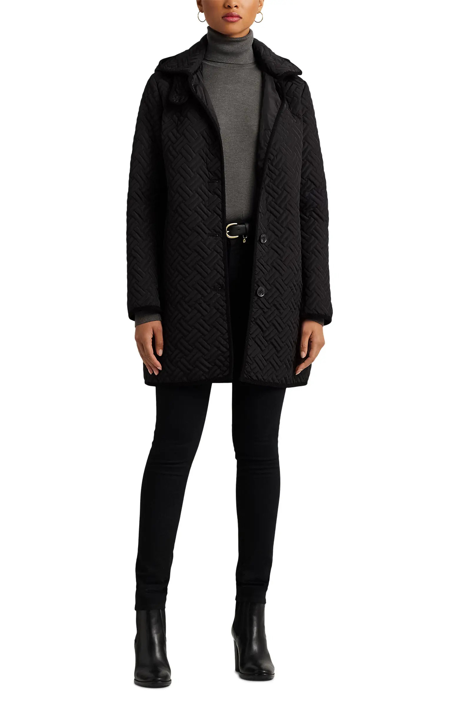 Quilted Snap Front Coat | Nordstrom