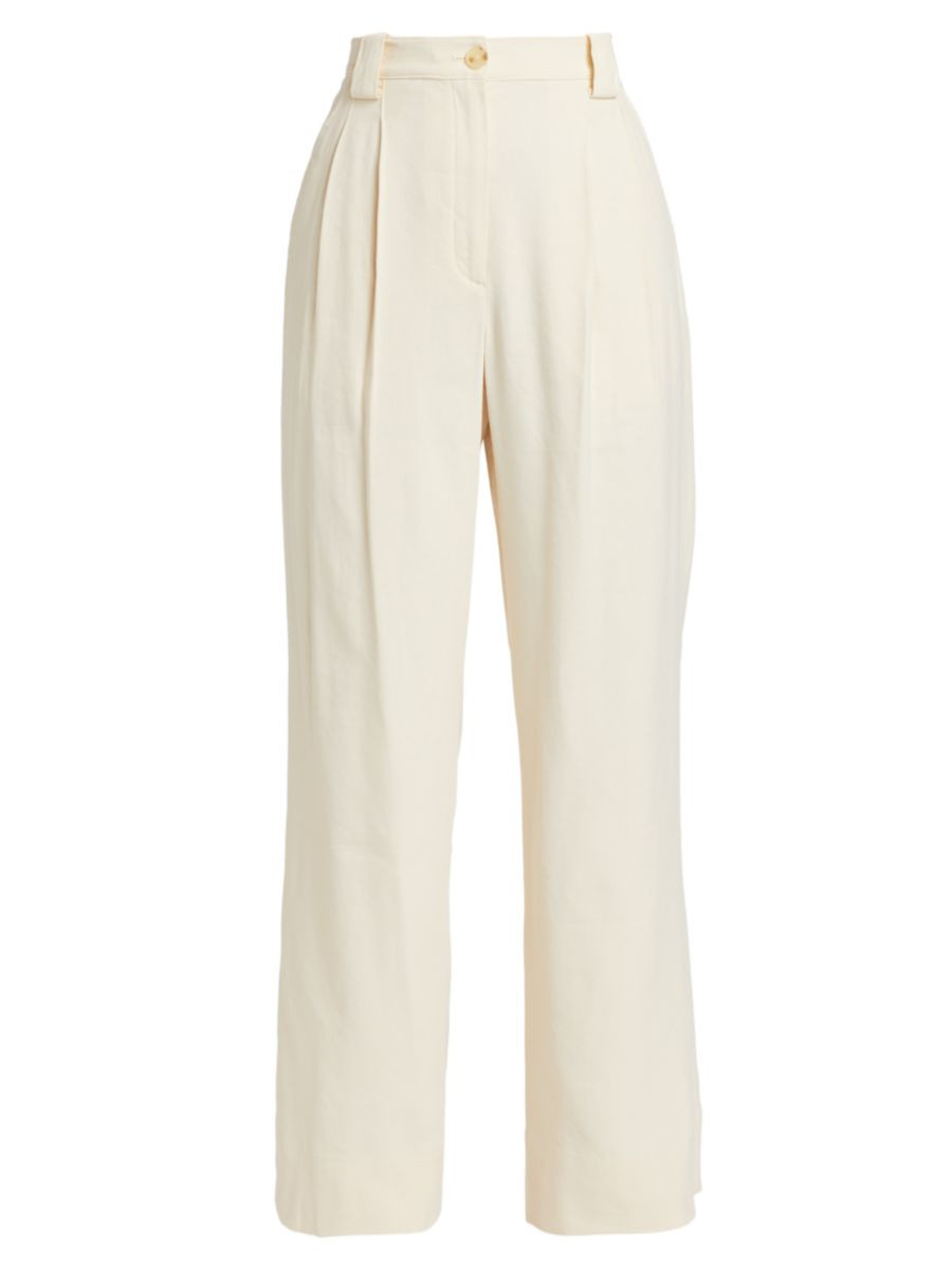 A.L.C. Tommy II Linen-Blend Pleated Pants | Saks Fifth Avenue | Saks Fifth Avenue
