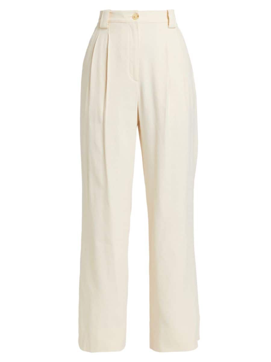 Tommy II Linen-Blend Pleated Pants | Saks Fifth Avenue
