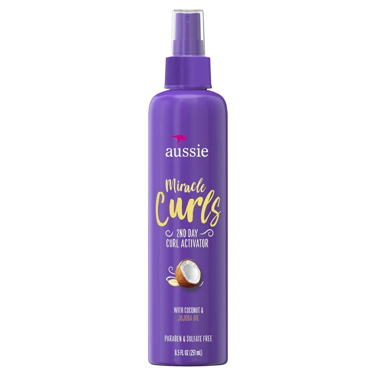 Aussie Miracle Curls 2nd Day Curl Activator Spray Gel, 8.5 fl oz | Walmart (US)