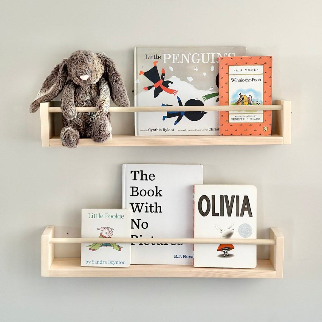 Children's Bookshelf, Nursery Shelves, Nursery Decor, Nursery Shelf, Kid's Bookshelf, Floating Sh... | Etsy (US)