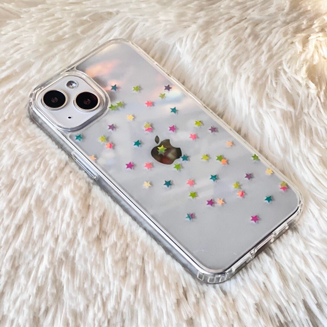Star Confetti Case For iPhone 15 14 13 Pro Max 12 Mini  X XR 7 8 SE 2022 Galaxy S23 Ultra Clear P... | Etsy (US)