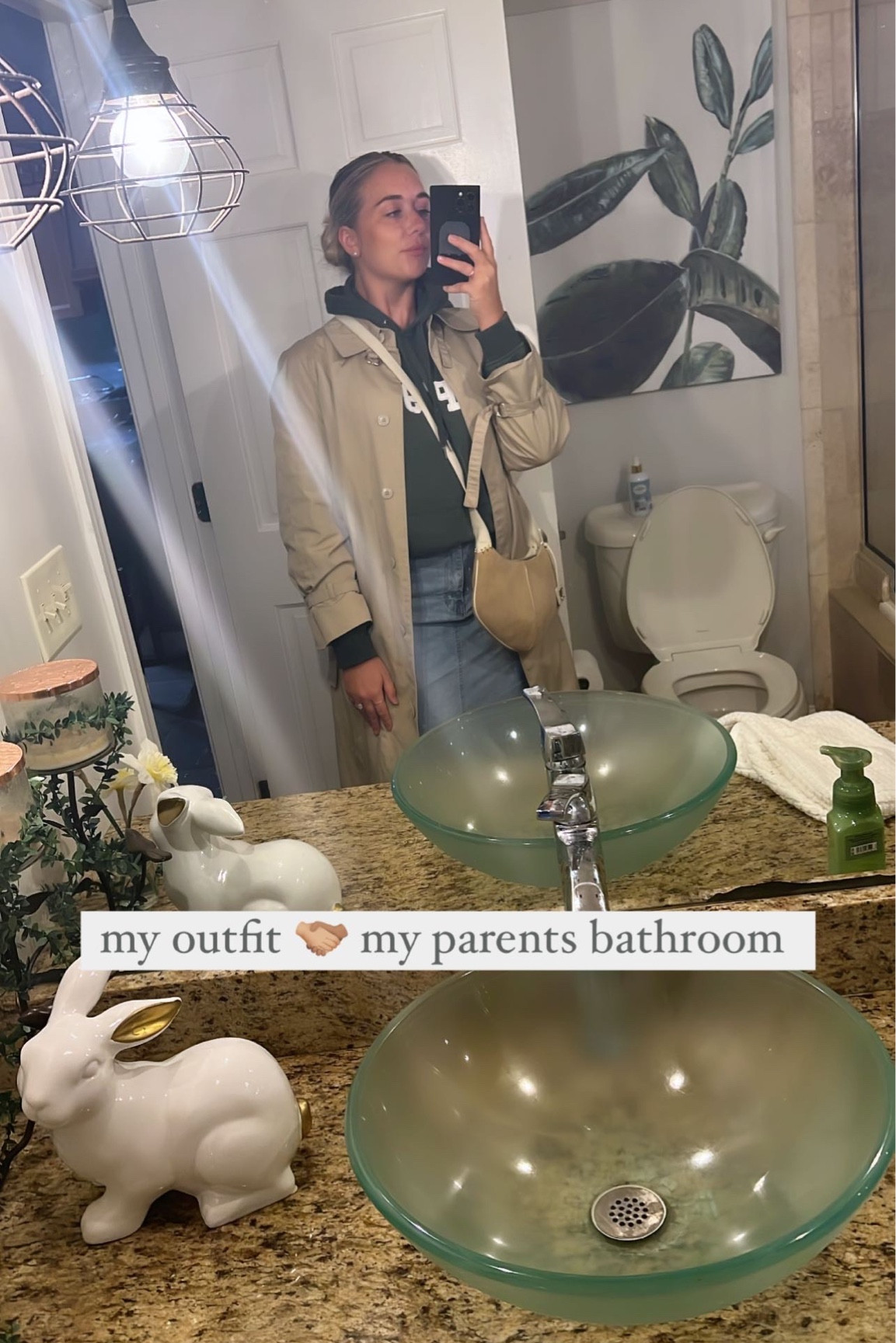 spring has sprung and i’m into ALL THINGS GREEN! loving my denim skirt from amazon with this green hoodie trench for the rainy weather! you can’t see my shoes but i have them listed too♥︎

#LTKfit #LTKshoecrush #LTKstyletip